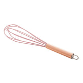 Batedor de Ovos de Nylon Rose Gold Com Cabo De Aço Inox - 26,5cm - Ela Decora